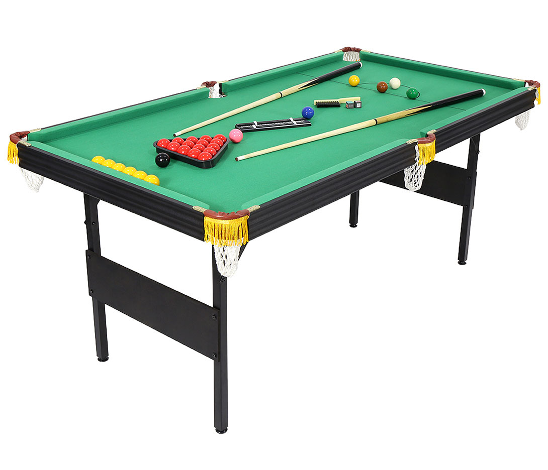 6ft 2 in 1 Folding Snooker Pool Table with Billiard Balls Cue, other